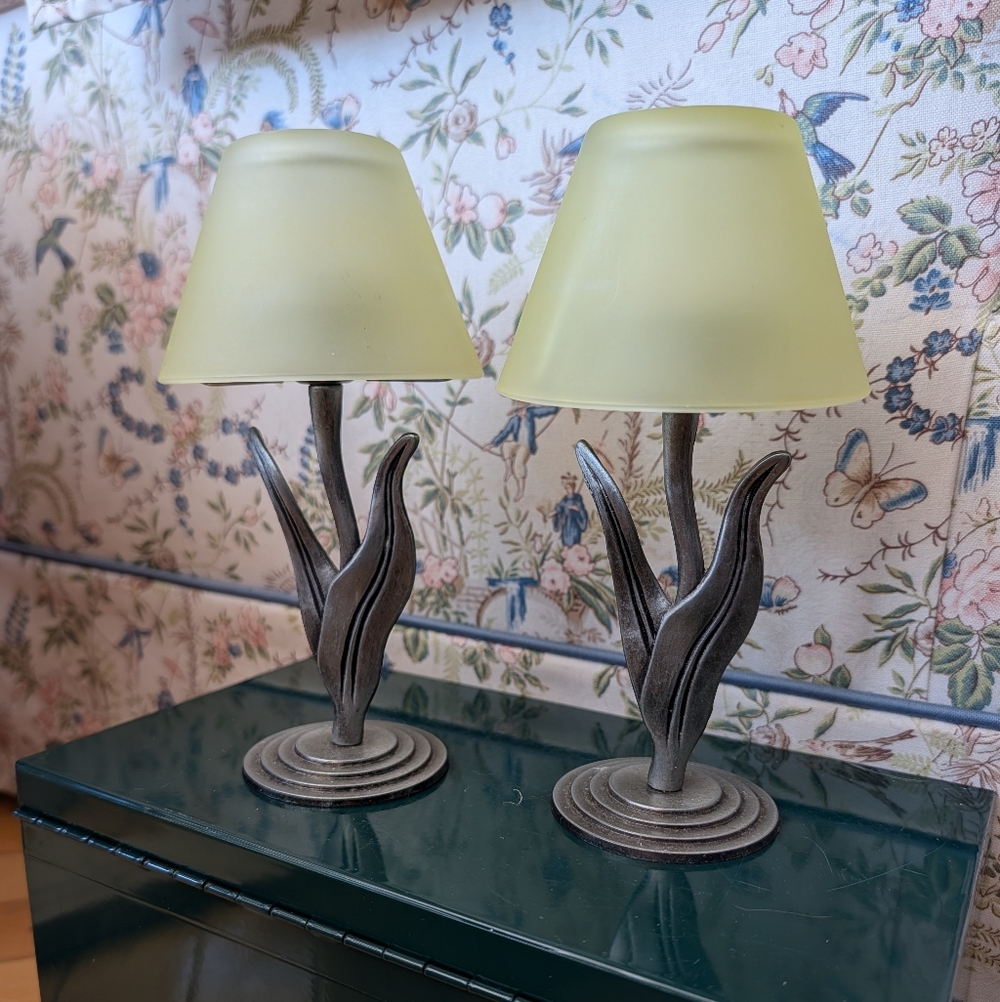 Vtg Brassbell Candle Holders